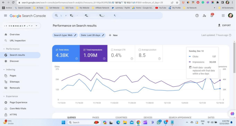 1K+ Daily Visitors & Top 3 Positions for Content Website screenshot evidence 2